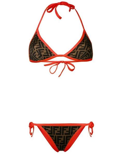 orange fendi bikini